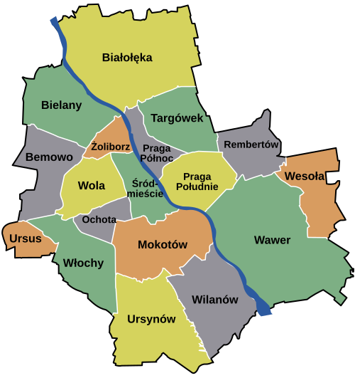 Districts of Warsaw